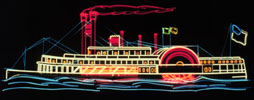 Neon Riverboat Mural